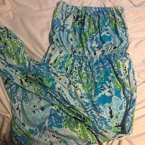 Lilly Pulitzer Printed Strapless Maxi Dress
